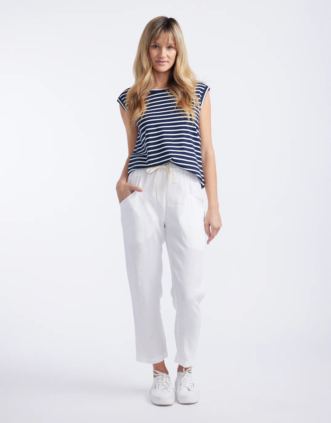 Luxe Linen Pants - White - Image 9