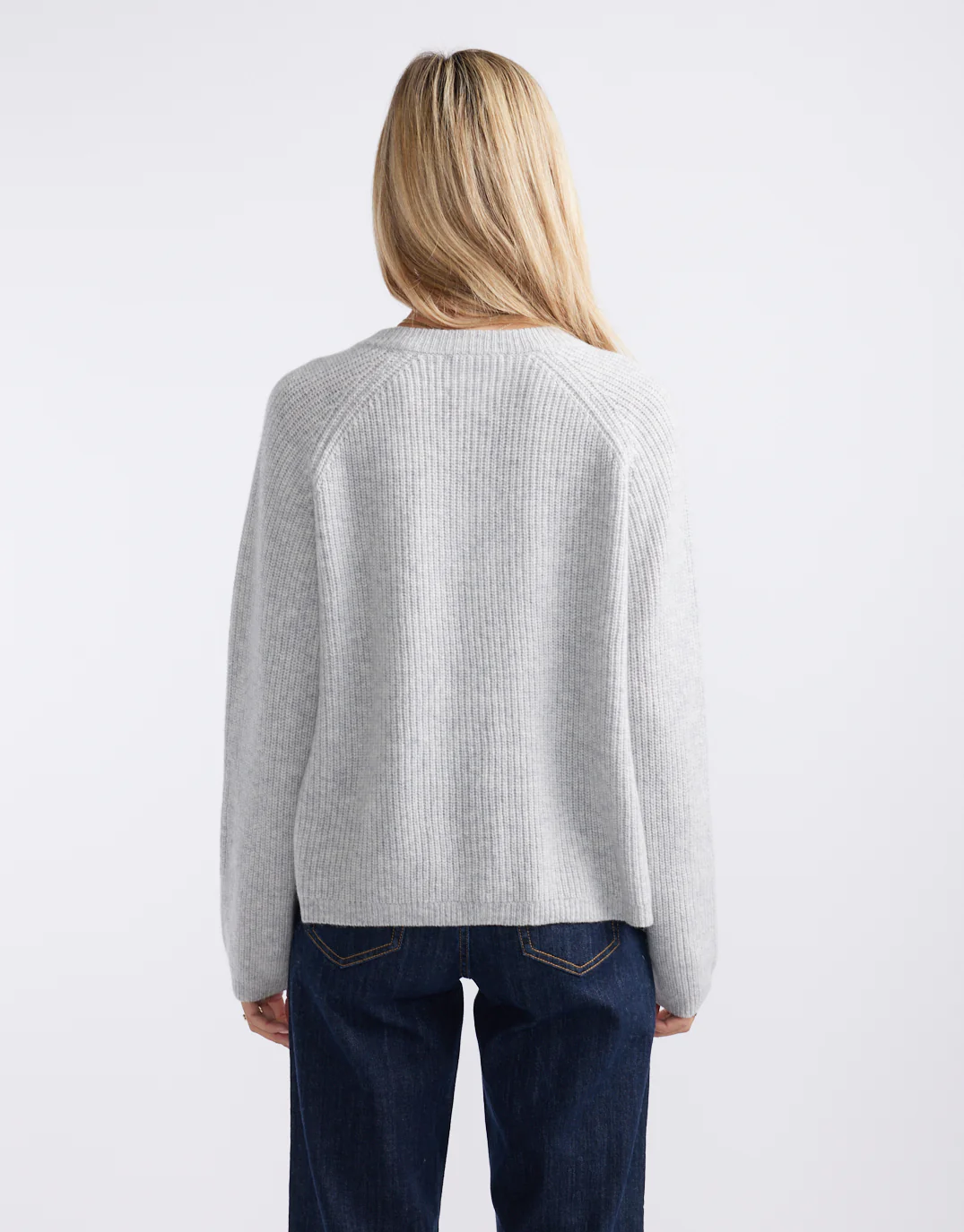 Maison Wool Cashmere Cardigan - Grey Marle - Image 8