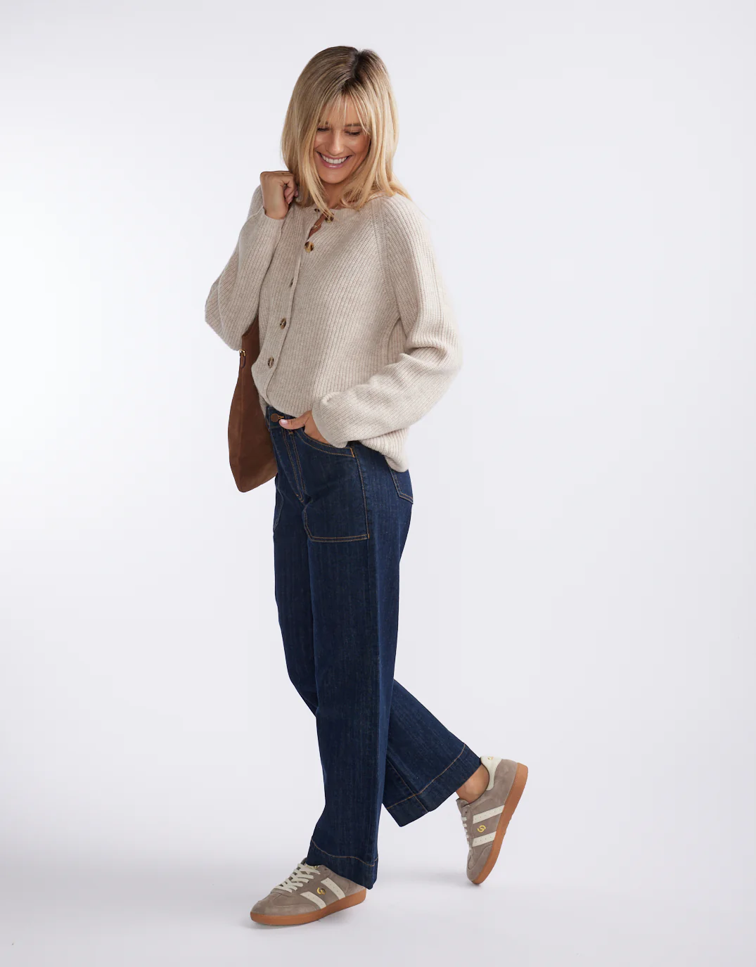 Maison Wool Cashmere Cardigan - Oat - Image 7