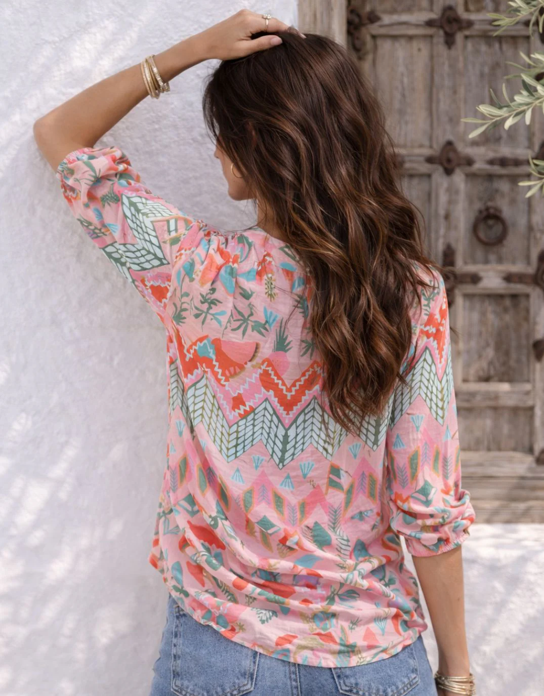 Malta Blouse - Pink Garden - Image 3