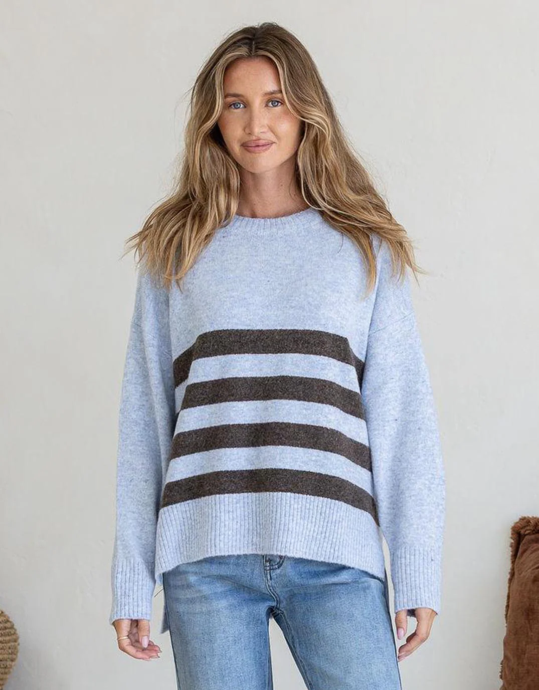Manor Knit - Blue/Chocolate - Image 4
