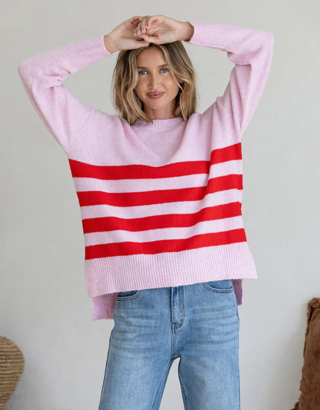 Manor Knit - Pink/Red - Image 3