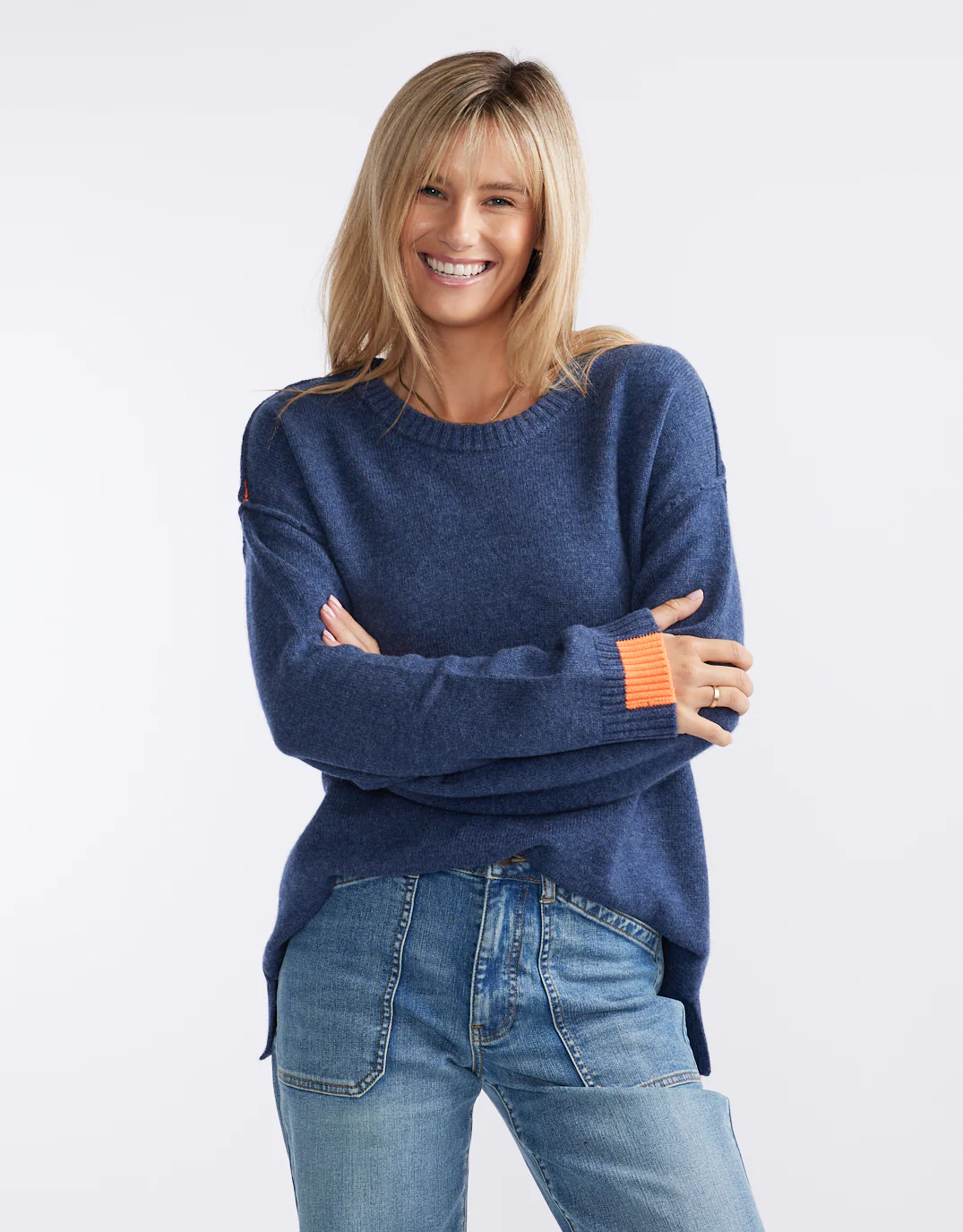 Marais Wool Cashmere Knit - Denim - Image 6