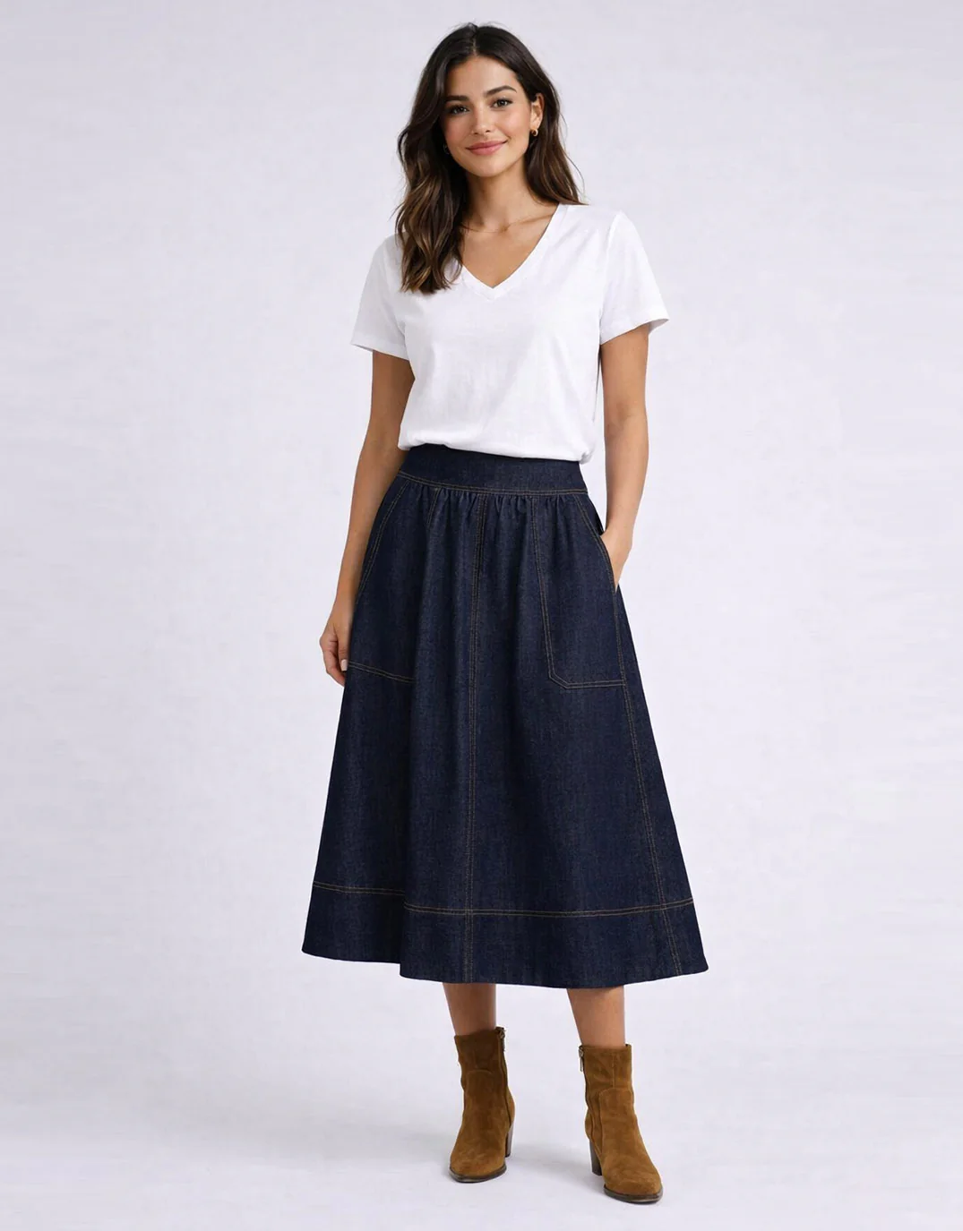 Marion Skirt - Dark Denim - Image 2