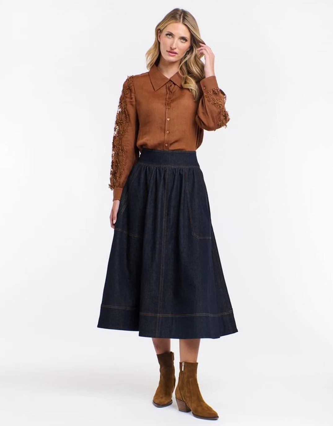 Marion Skirt - Dark Denim - Image 3