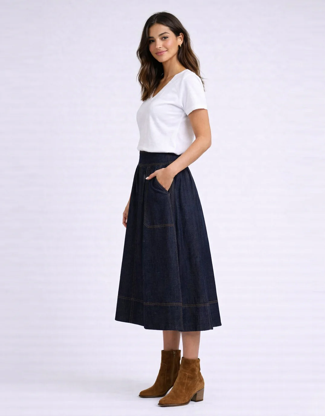 Marion Skirt - Dark Denim - Image 4