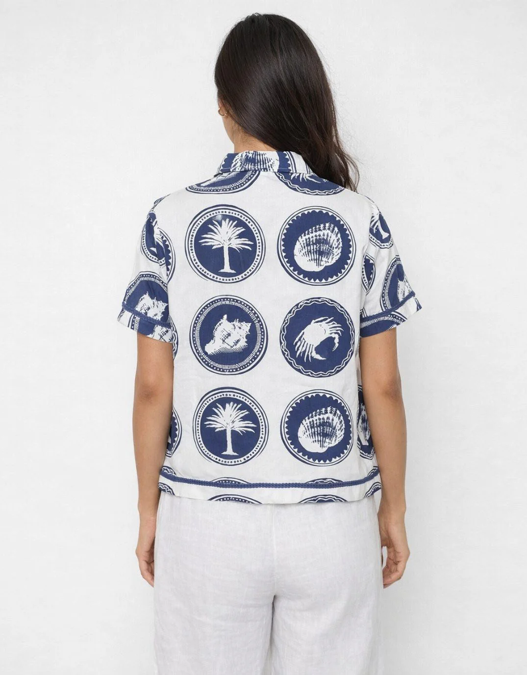 Millie Whitehaven Printed Shirt - Navy - Image 3