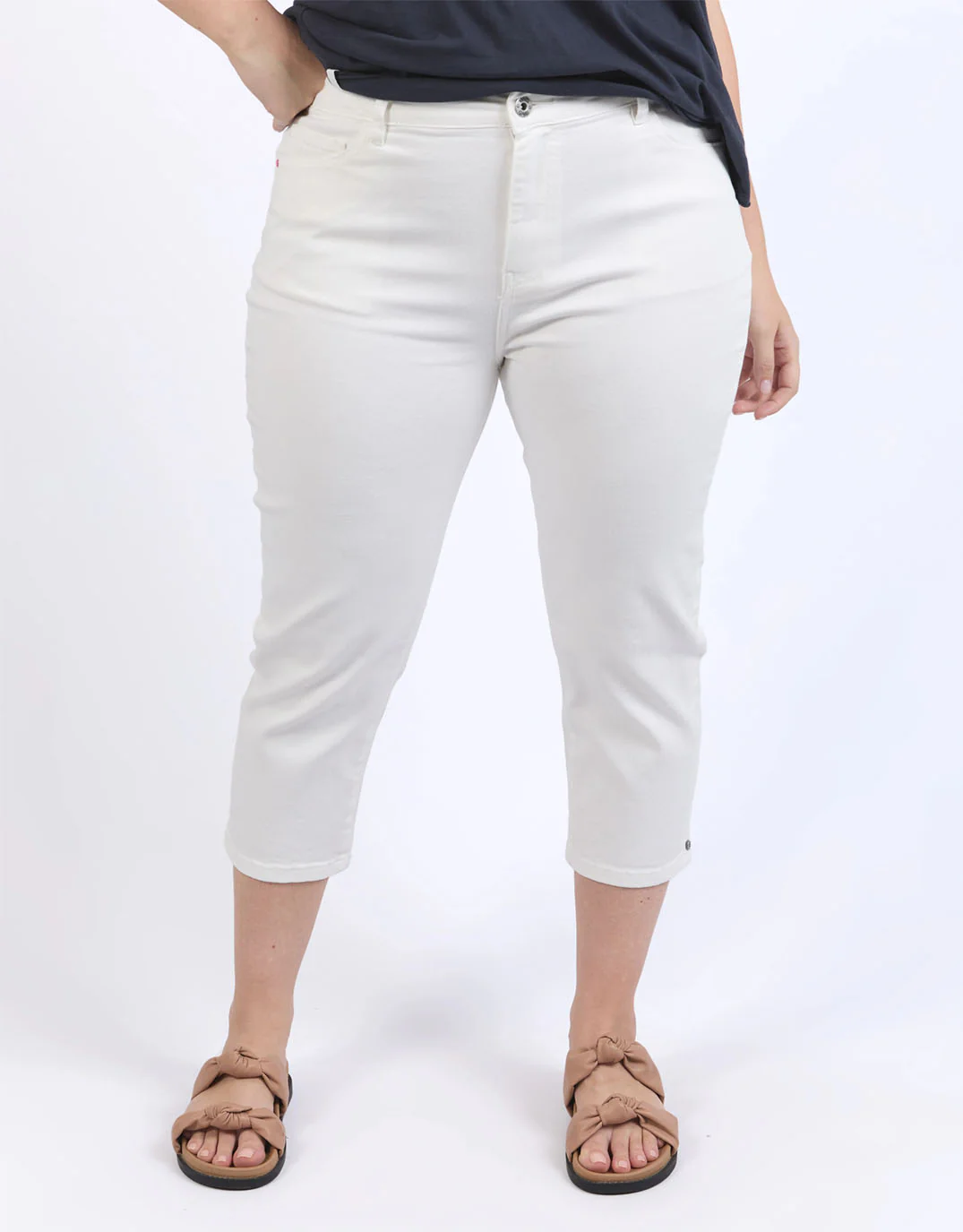 Mollie Capri Jean - White - Image 6