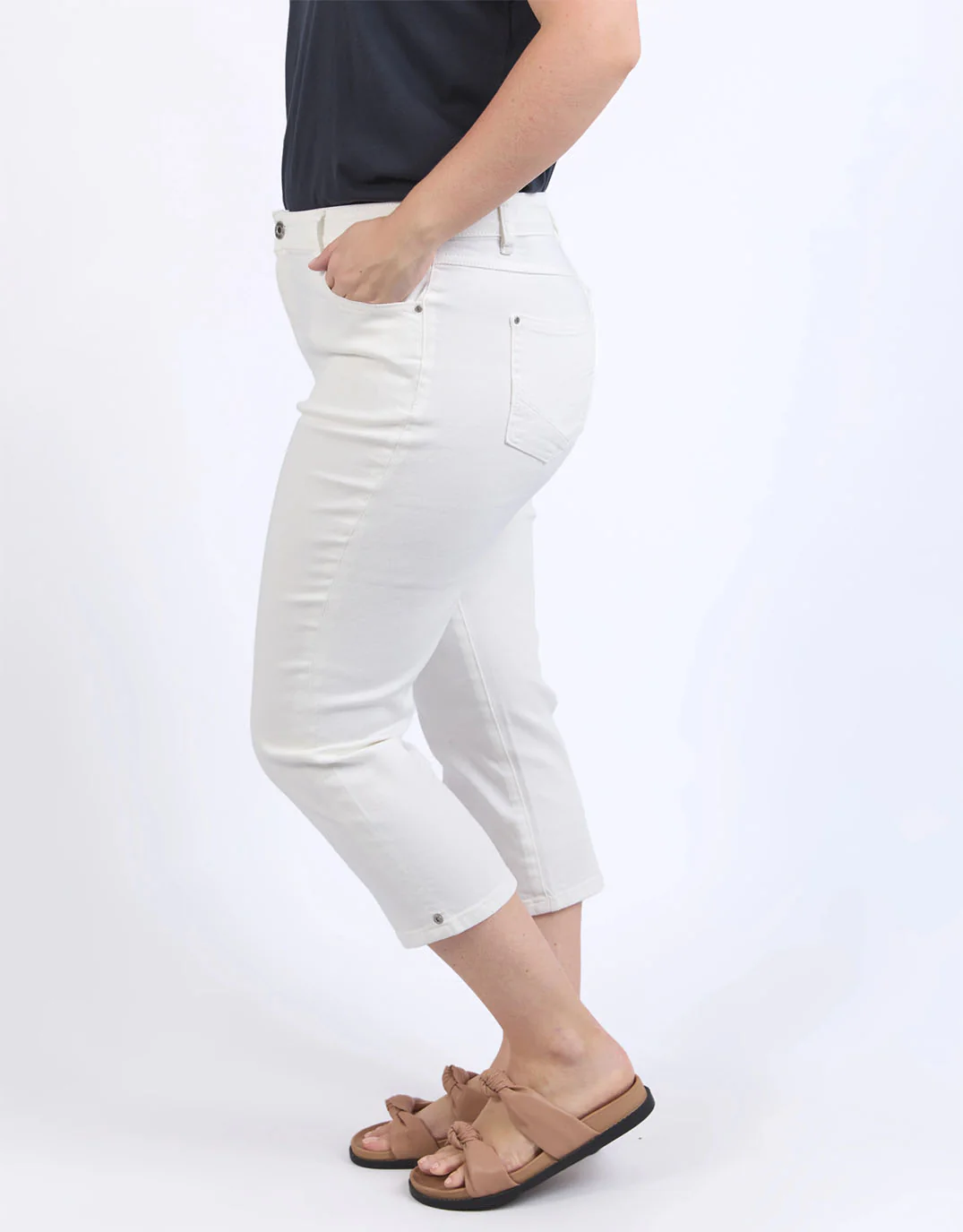 Mollie Capri Jean - White - Image 7
