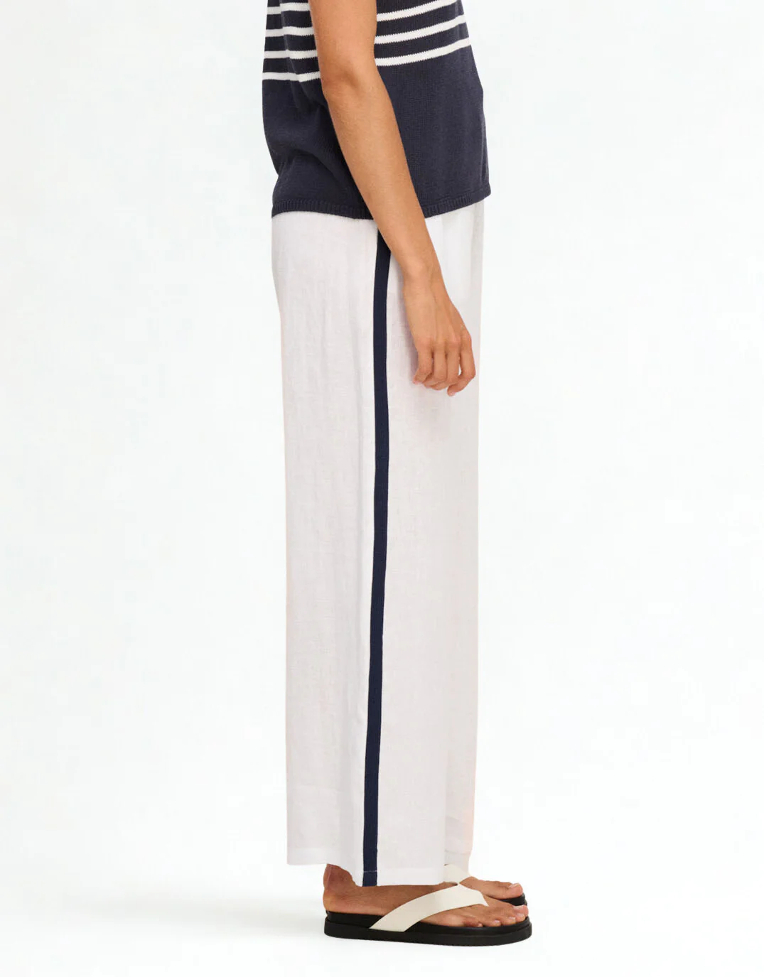 Monaco Pants - White/Navy - Image 3