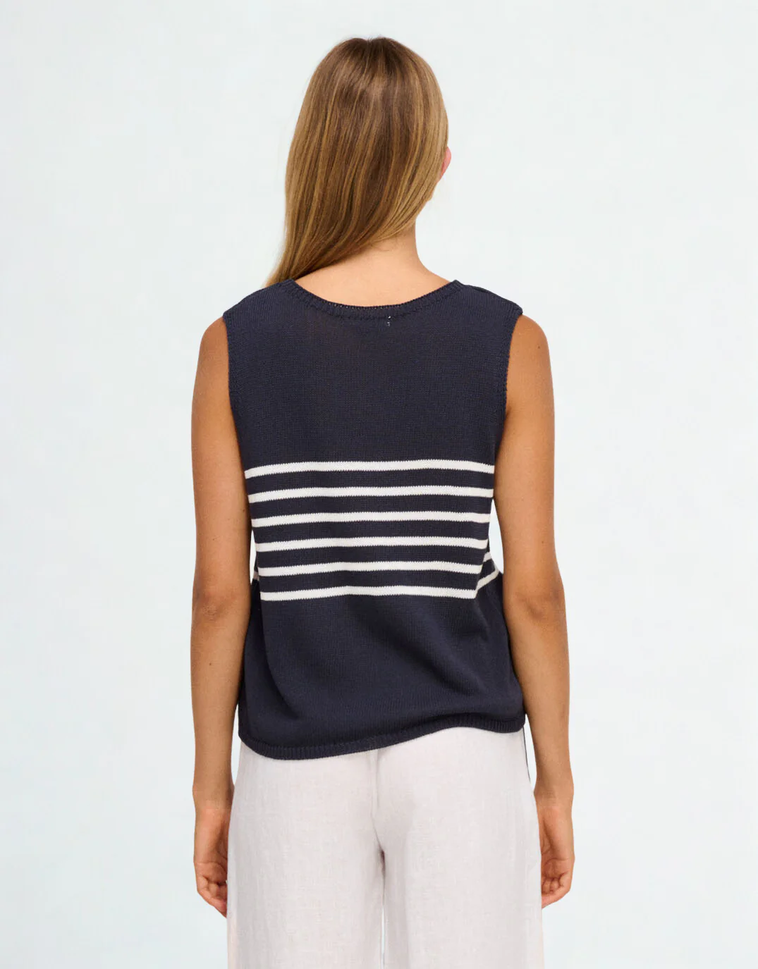 Monaco Spring Tank - Navy/White - Image 4
