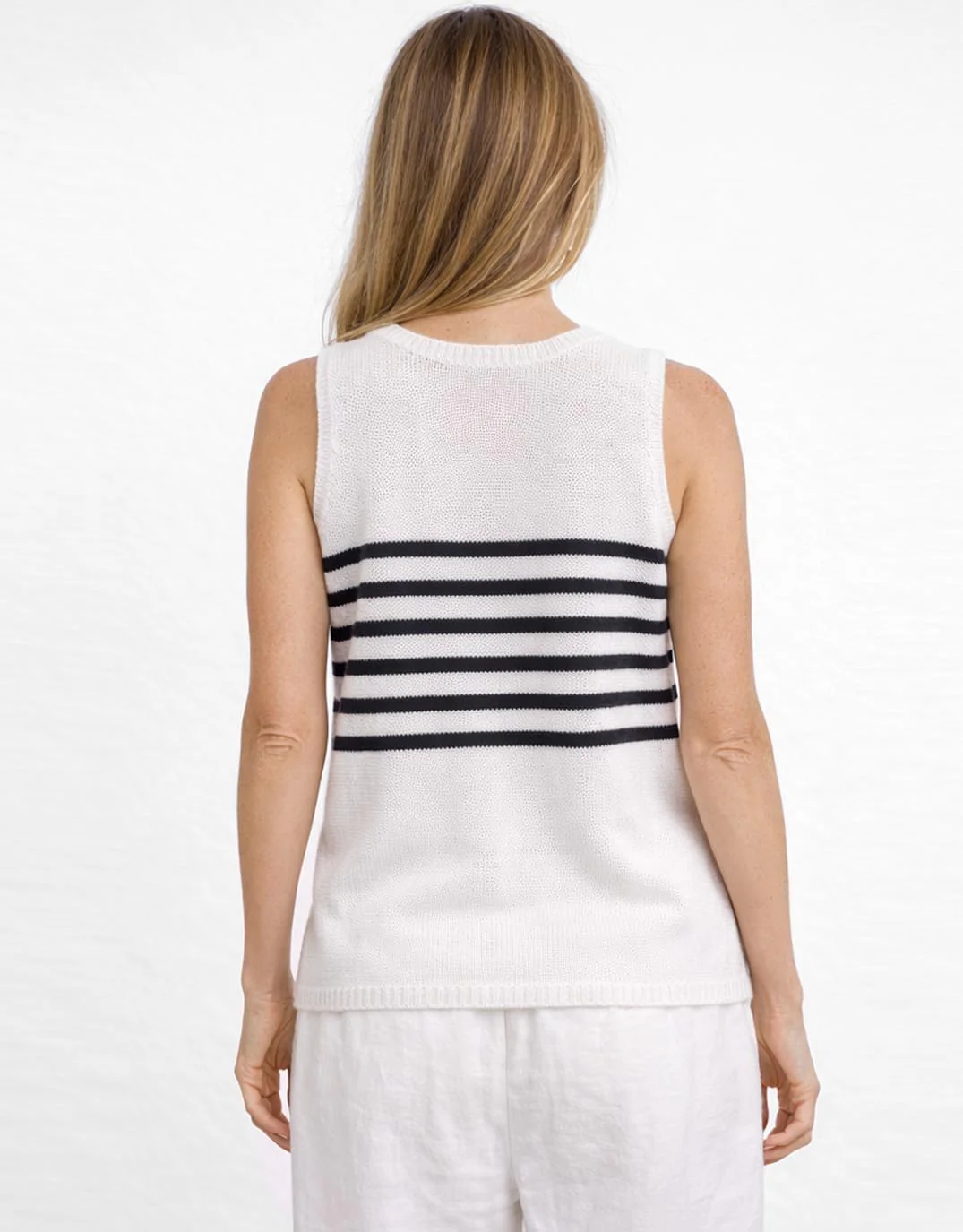 Monaco Spring Tank - White/Black - Image 3