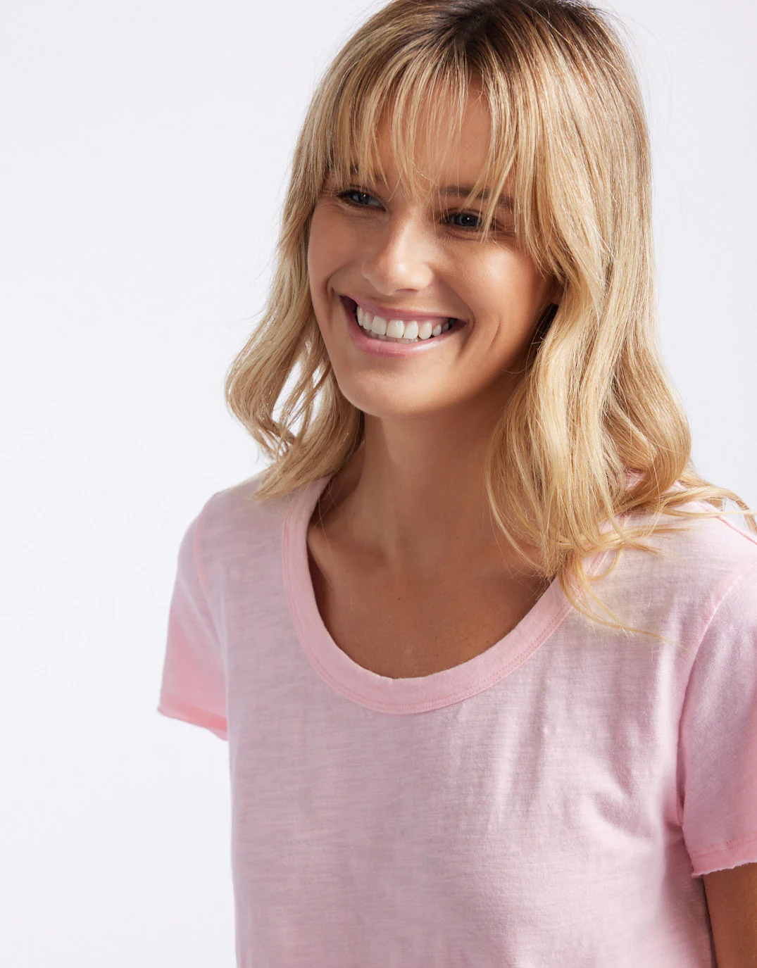 Original Round Neck T-Shirt - Ice Pink - Image 4
