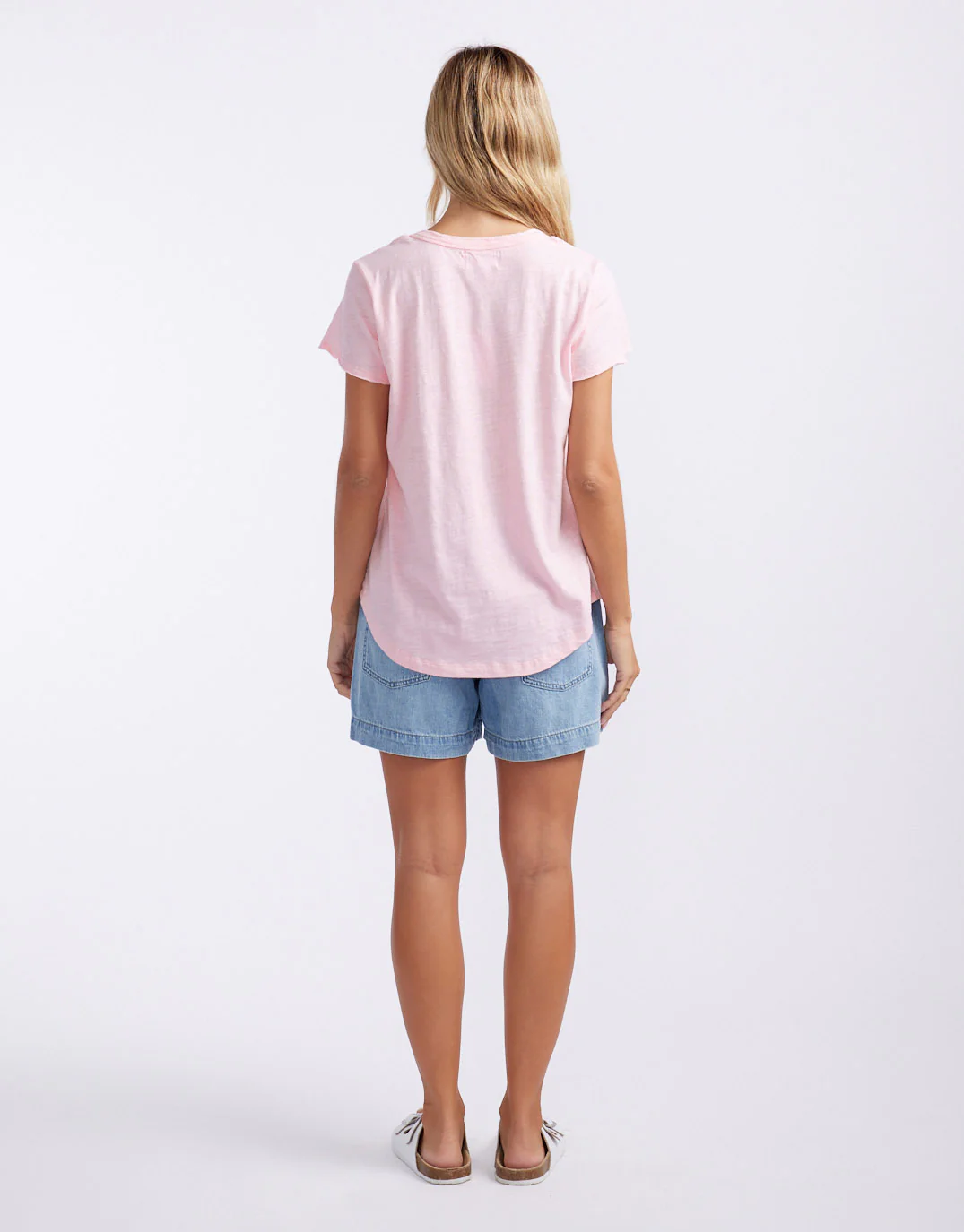 Original Round Neck T-Shirt - Ice Pink - Image 5