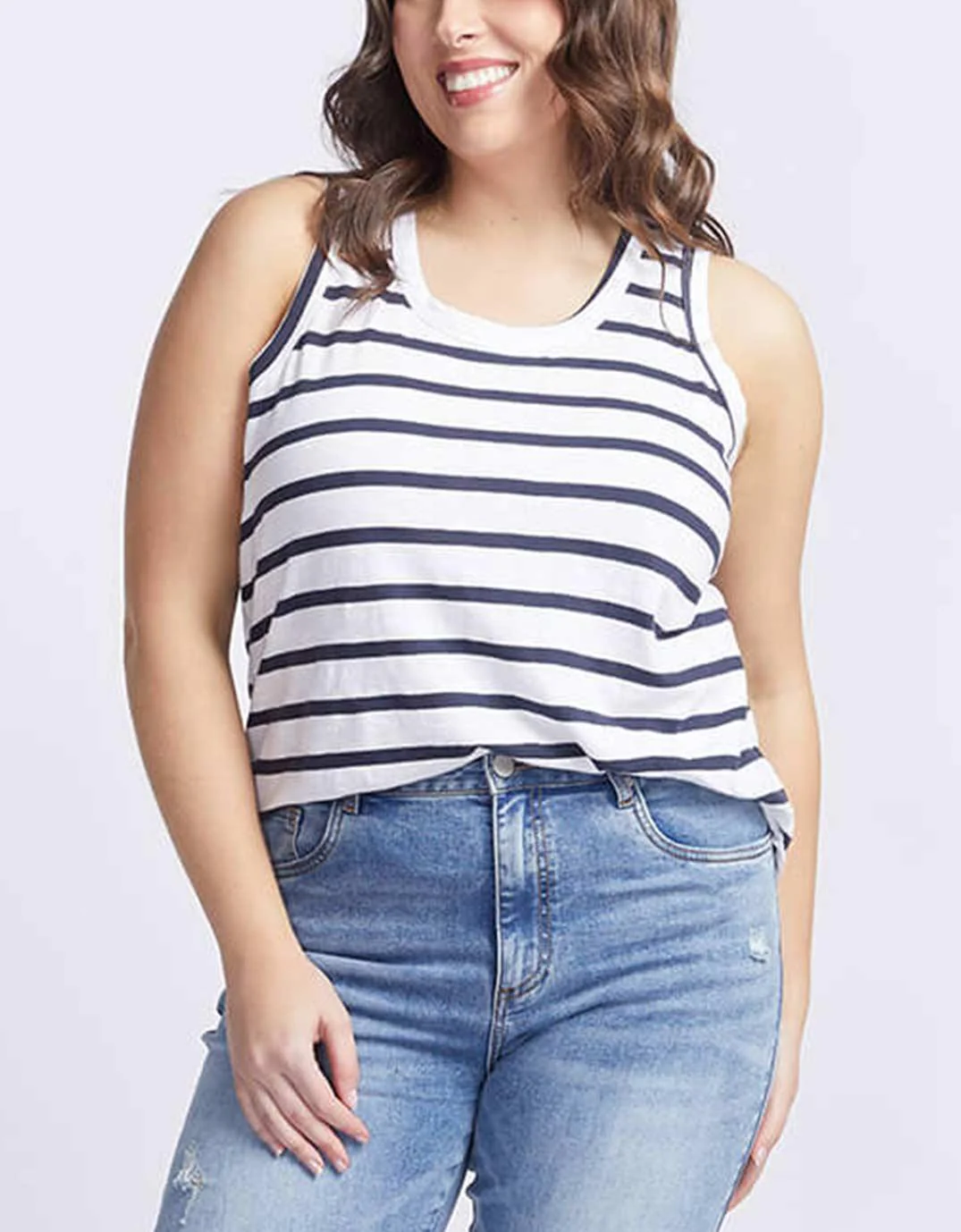 Original Tank - Navy/ White Stripe - Image 8