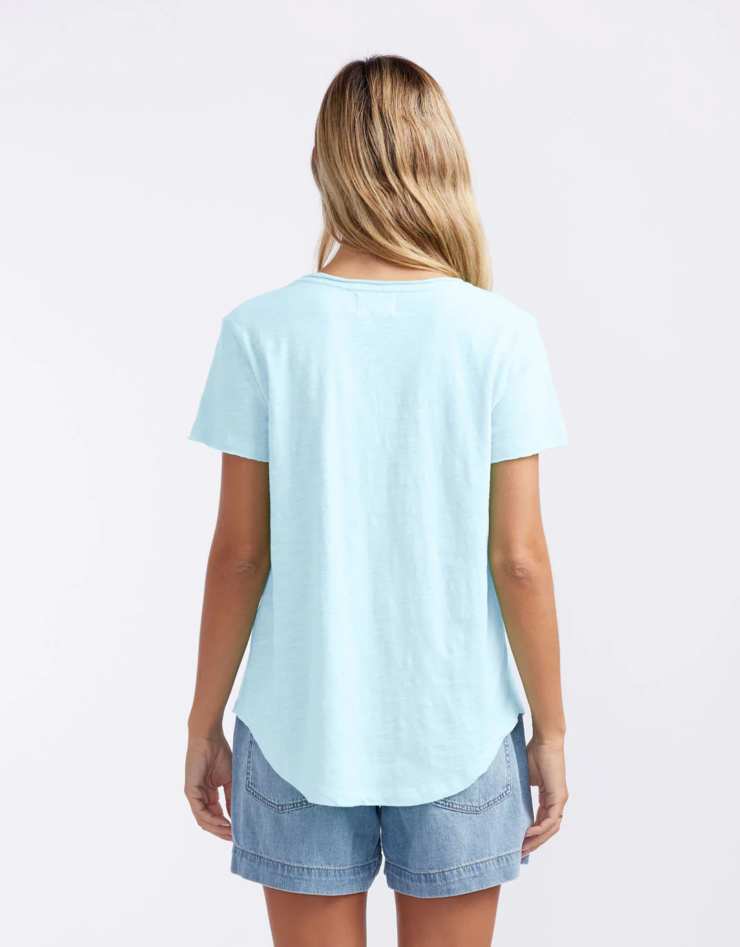 Original V Neck T-Shirt - Ice Blue - Image 4