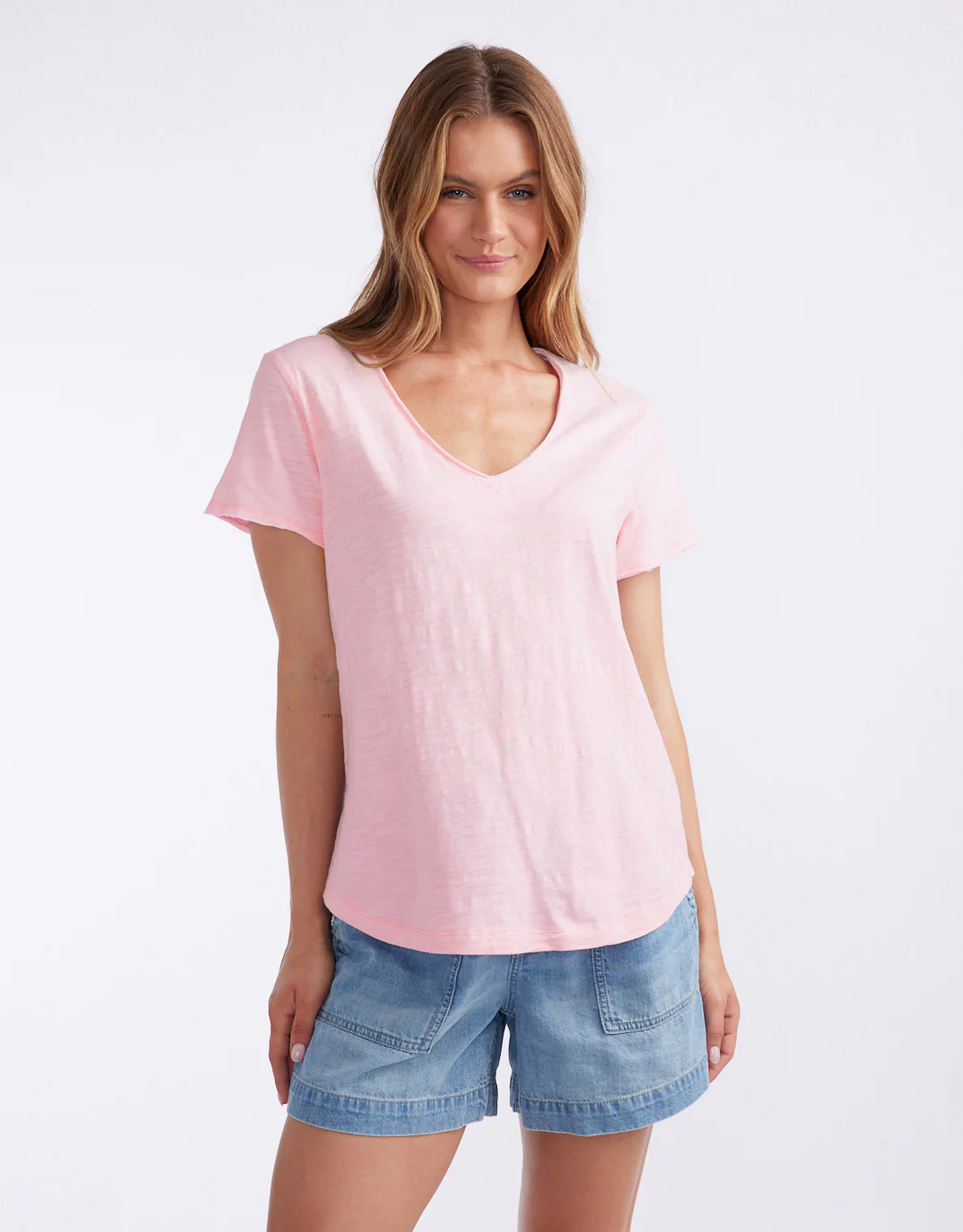 Original V Neck T-Shirt - Ice Pink - Image 8