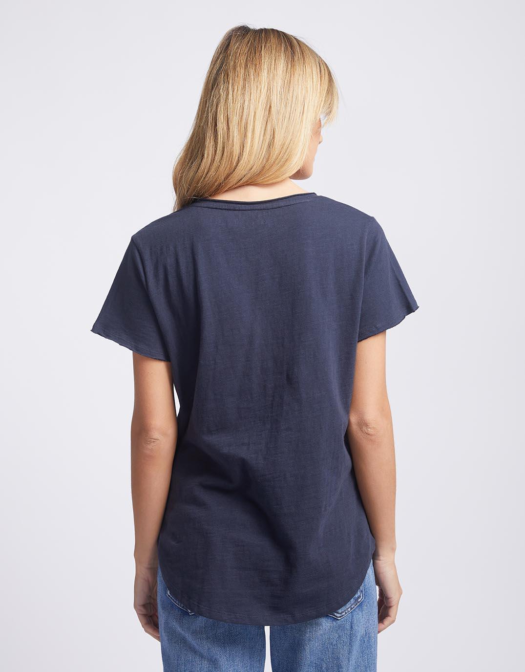 Original V Neck T-Shirt - Navy - Image 4