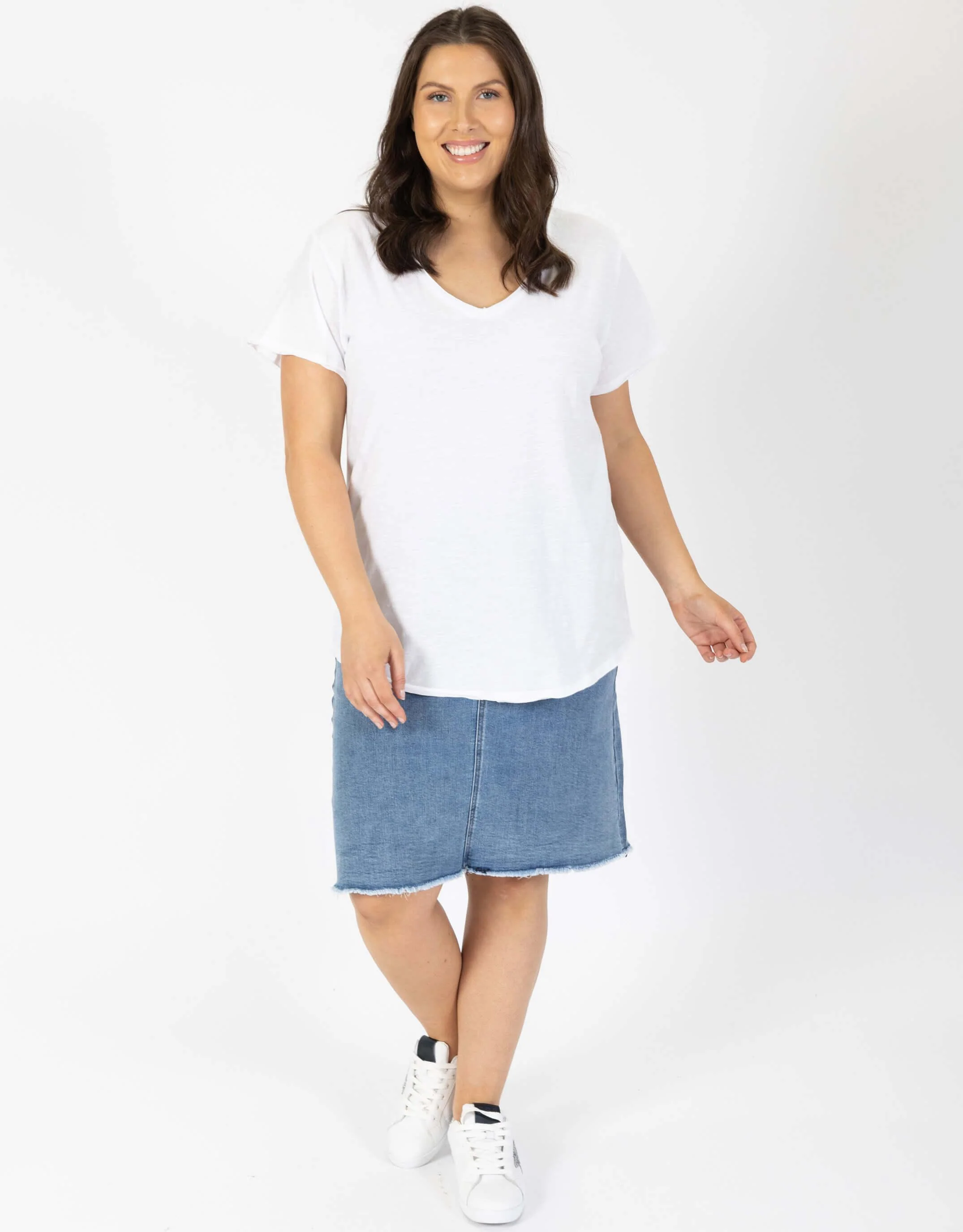 Original V Neck T-Shirt - White - Image 10