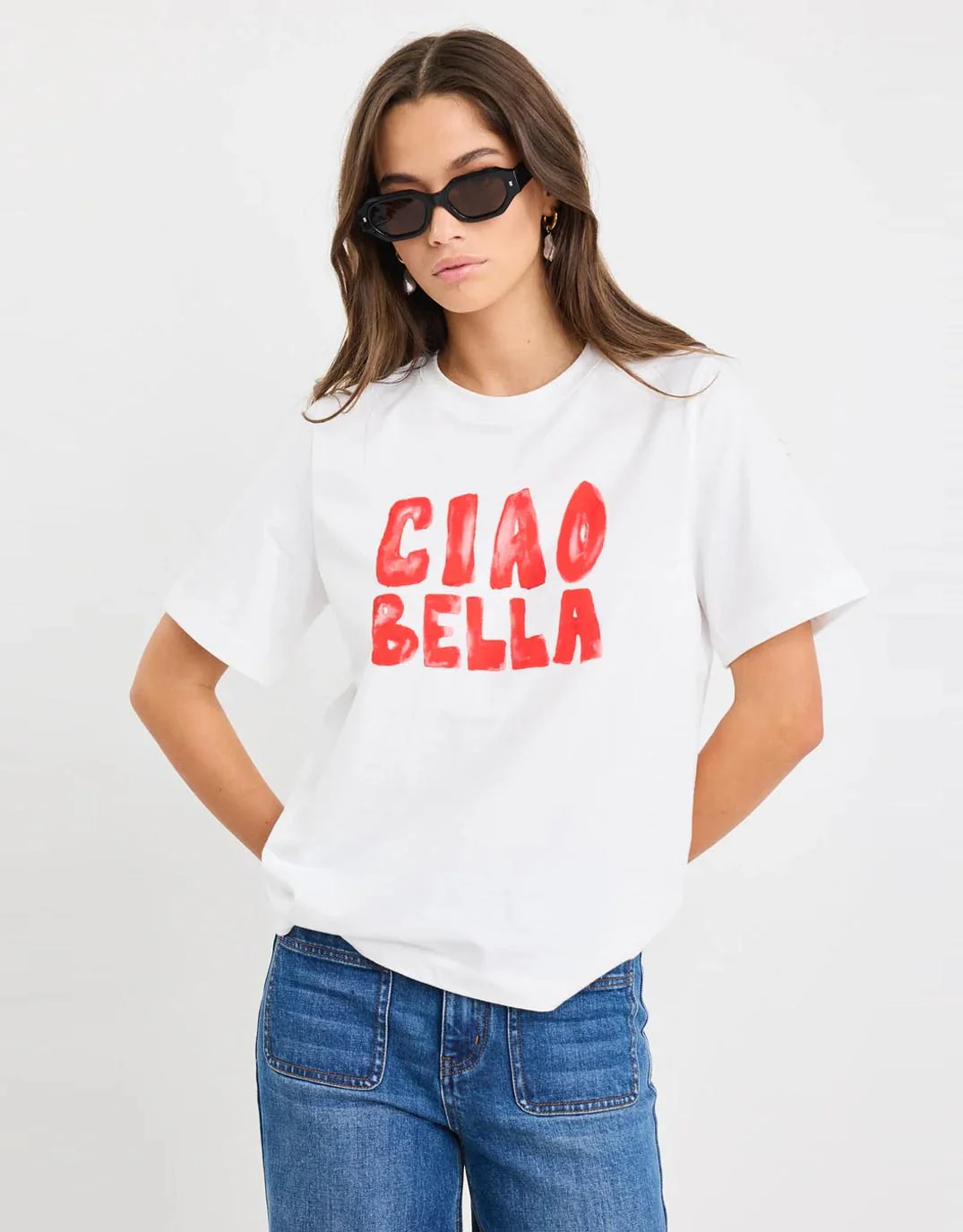 Paradiso Boxy Tee - Ivory / Ciao Print - Image 3