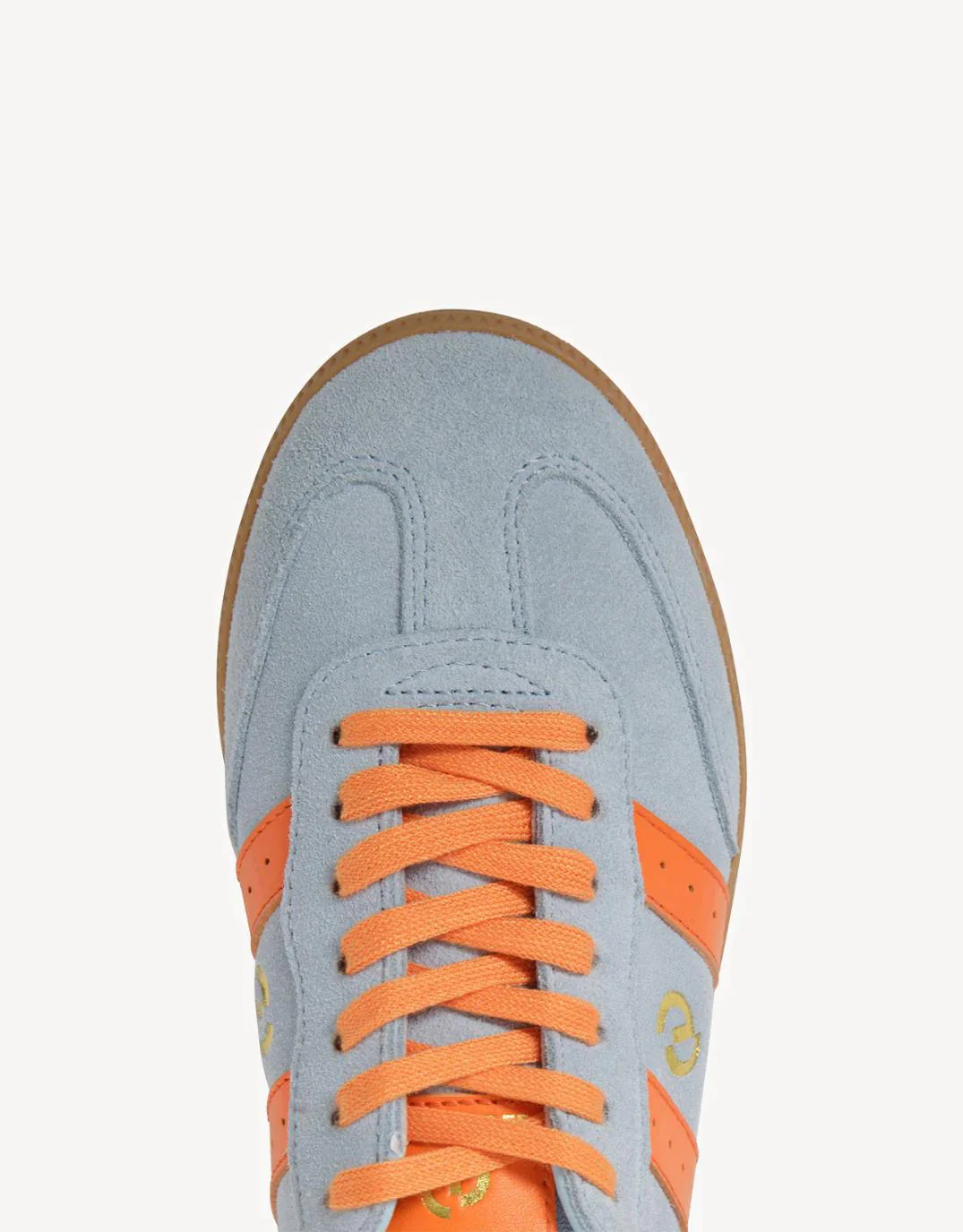 Parallel Suede Sneakers - Pale Blue/Orange - Image 4