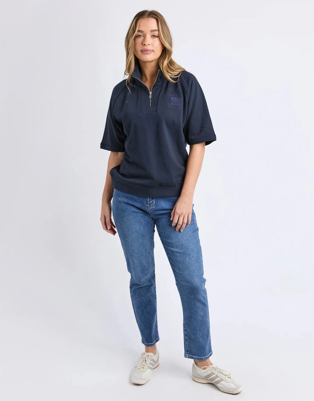 Piped Crew Solid - Navy - Image 3