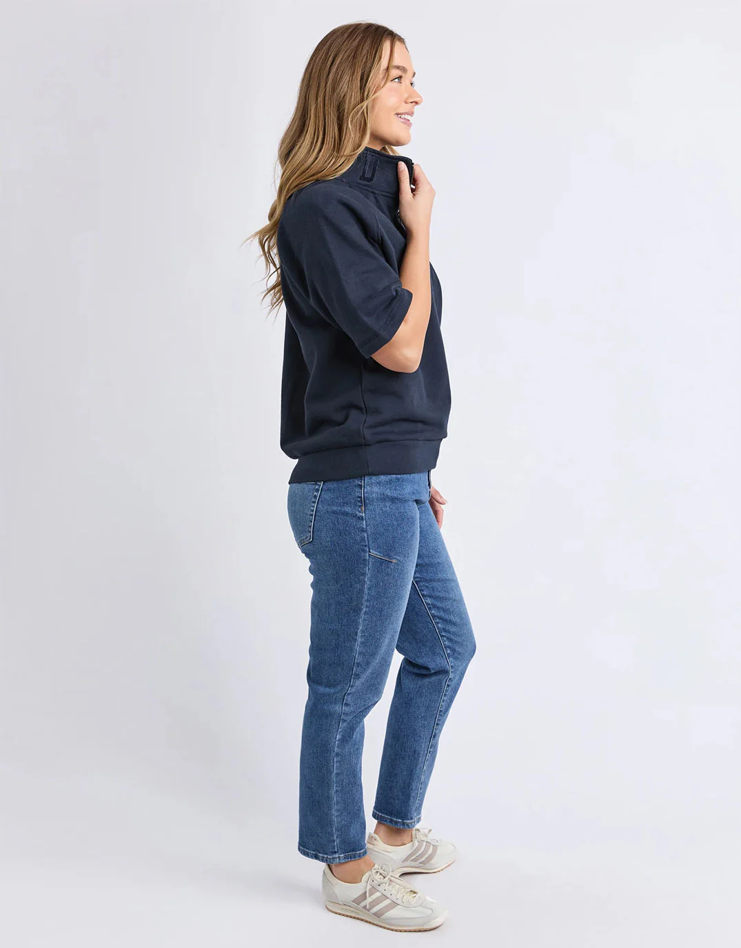 Piped Crew Solid - Navy - Image 4