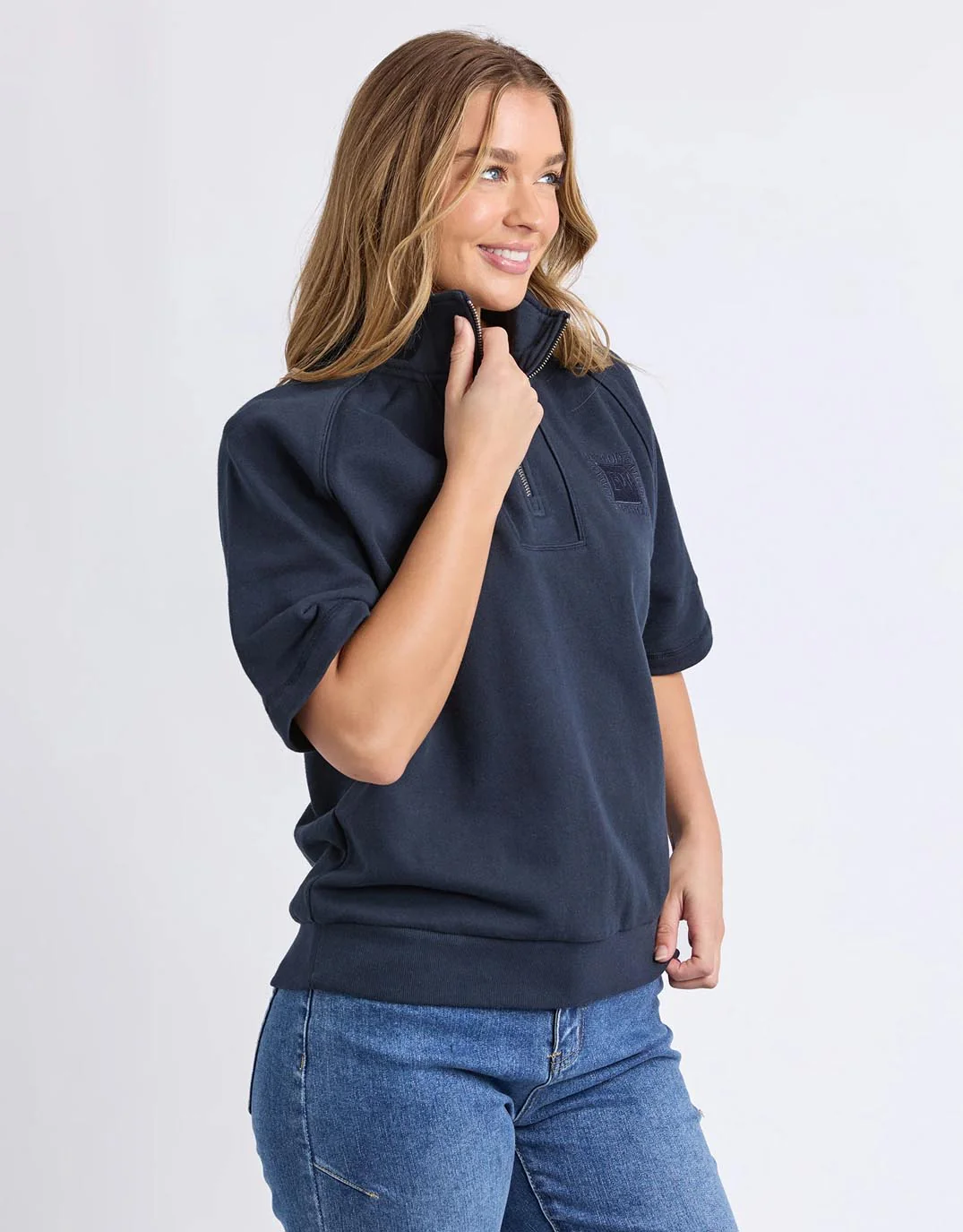 Piped Crew Solid - Navy - Image 5