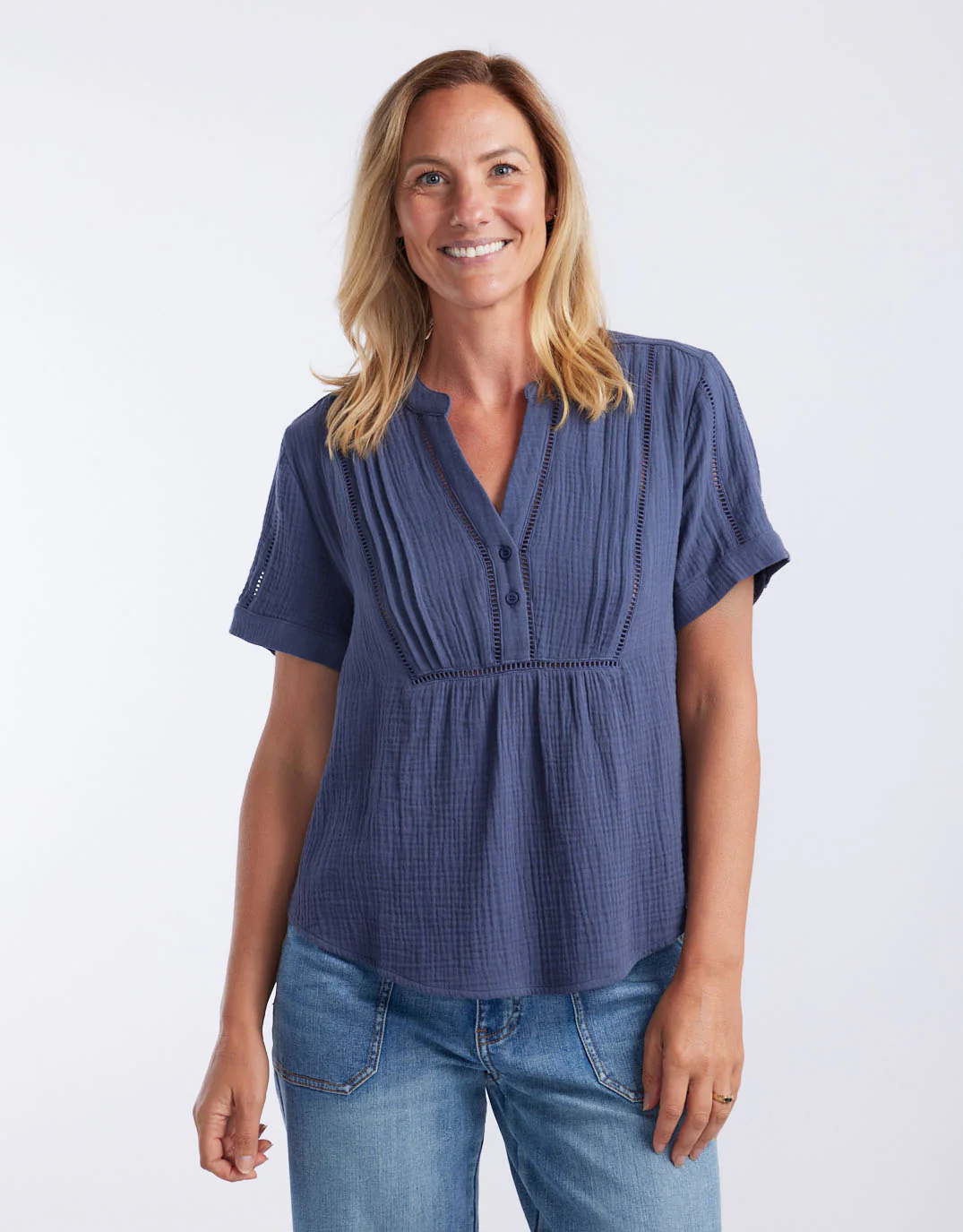 Positano Top - Washed Navy - Image 2