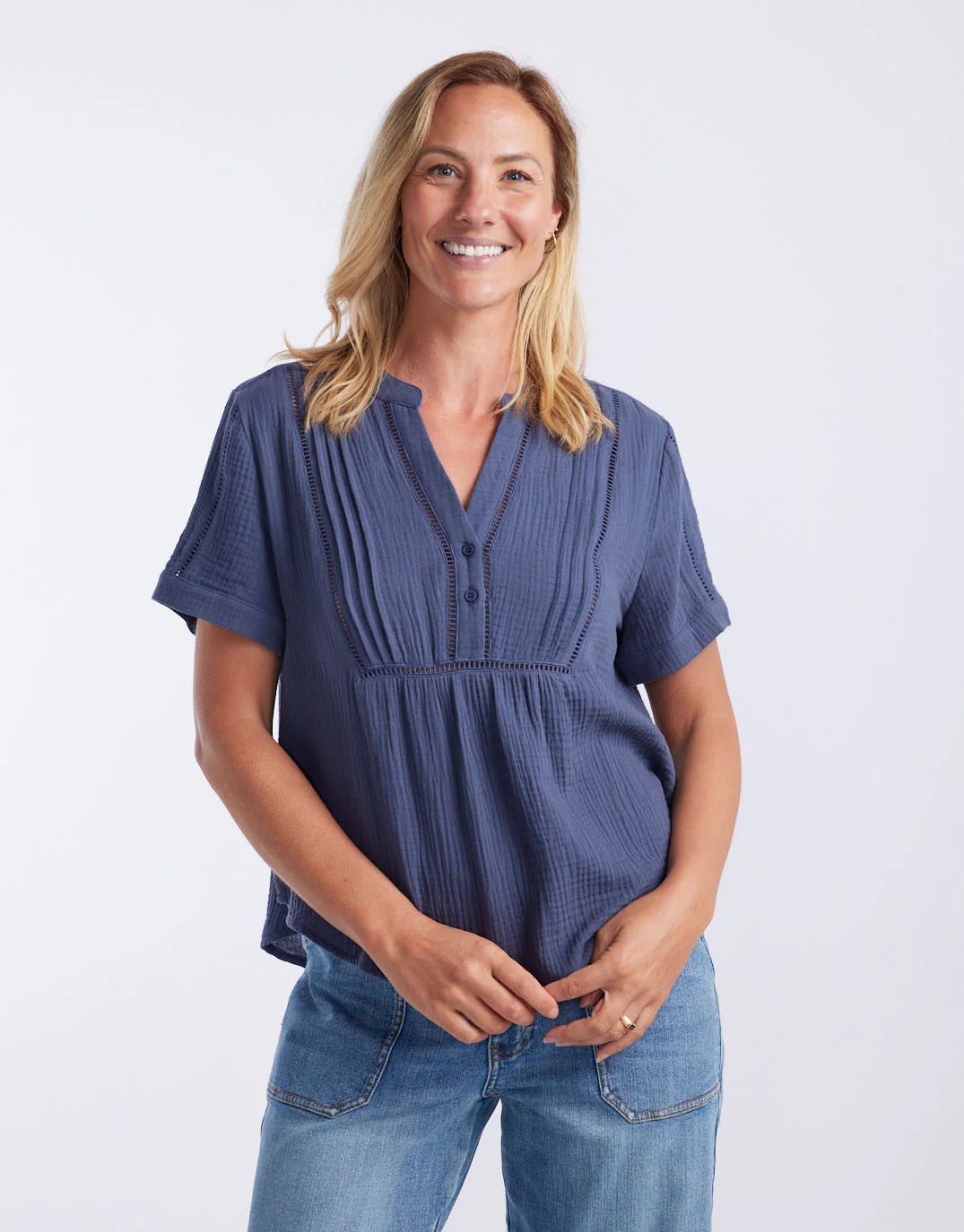 Positano Top - Washed Navy - Image 4