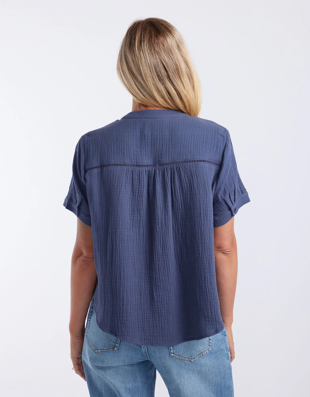 Positano Top - Washed Navy - Image 5