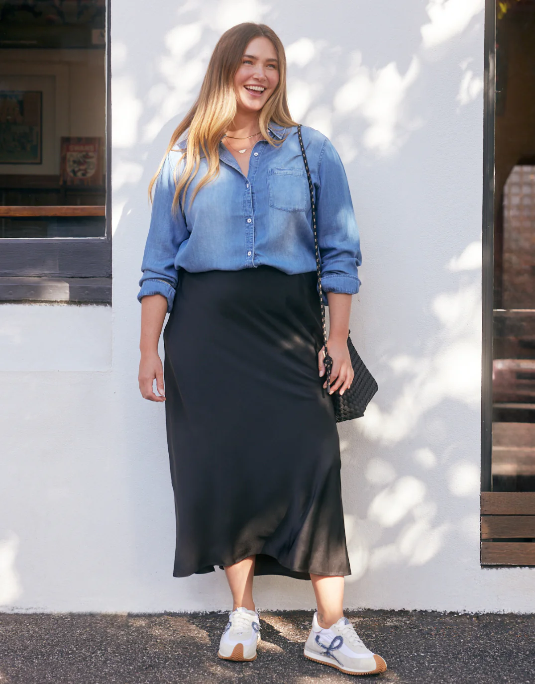 Prodigy Satin Bias Maxi Skirt - Black - Image 2