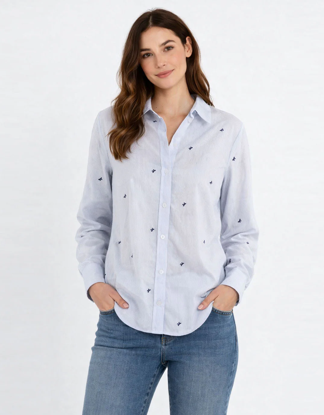 Reid Shirt - Blue Bow Stripe - Image 2