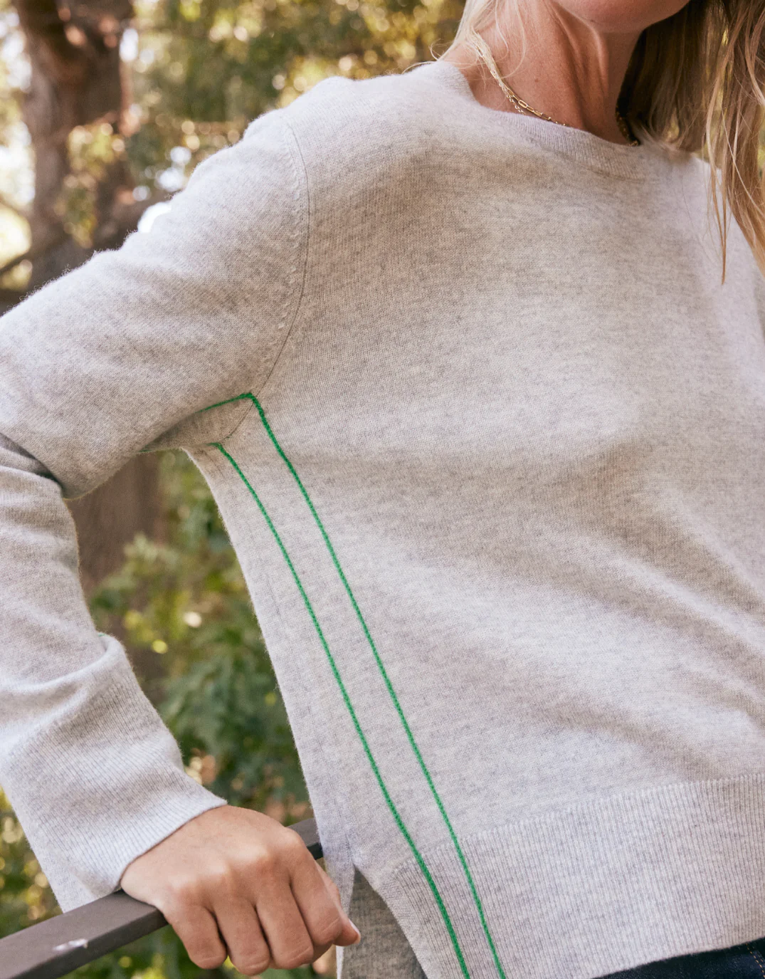 Riviera Wool Cashmere Knit - Grey Marle - Image 4