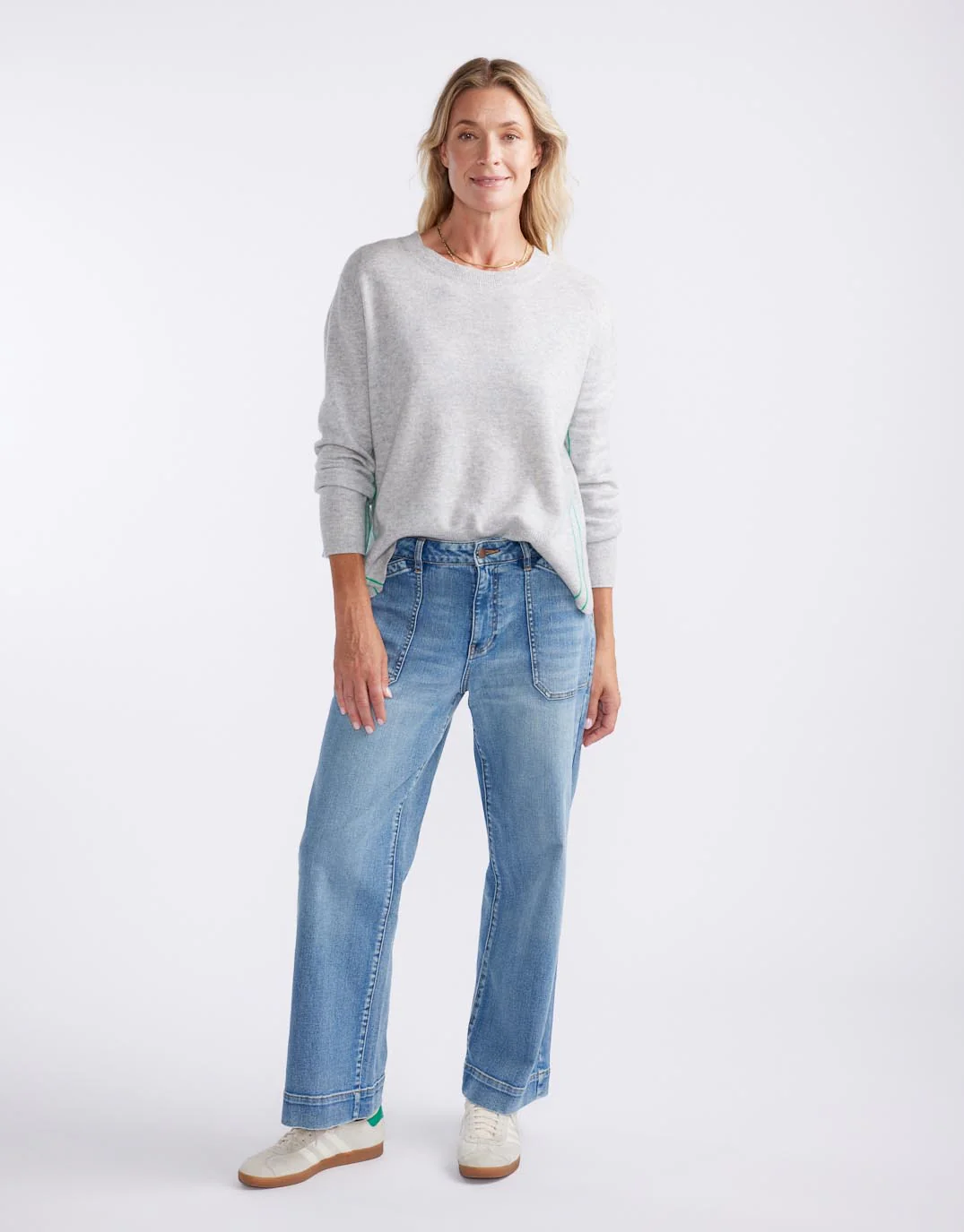 Riviera Wool Cashmere Knit - Grey Marle - Image 5