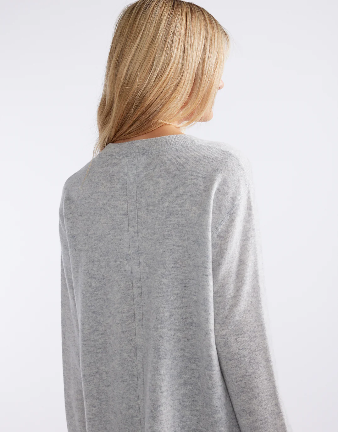 Riviera Wool Cashmere Knit - Grey Marle - Image 8