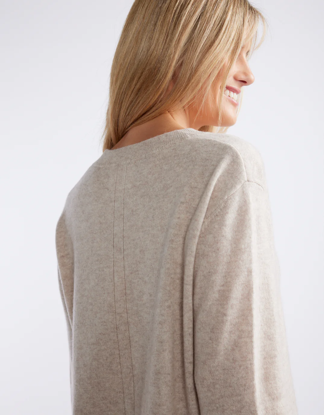 Riviera Wool Cashmere Knit - Oat - Image 6