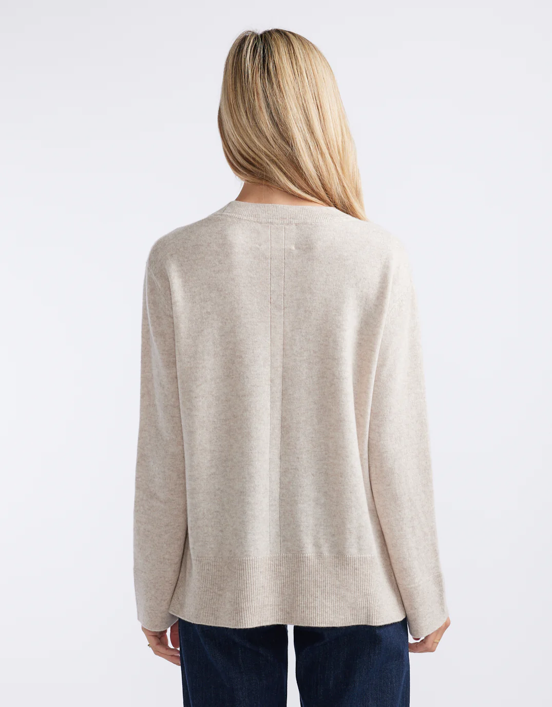 Riviera Wool Cashmere Knit - Oat - Image 7