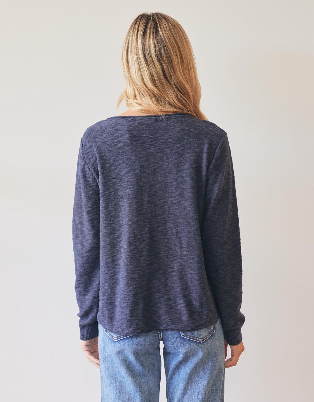 Sacha Cotton Knit - Navy - Image 5