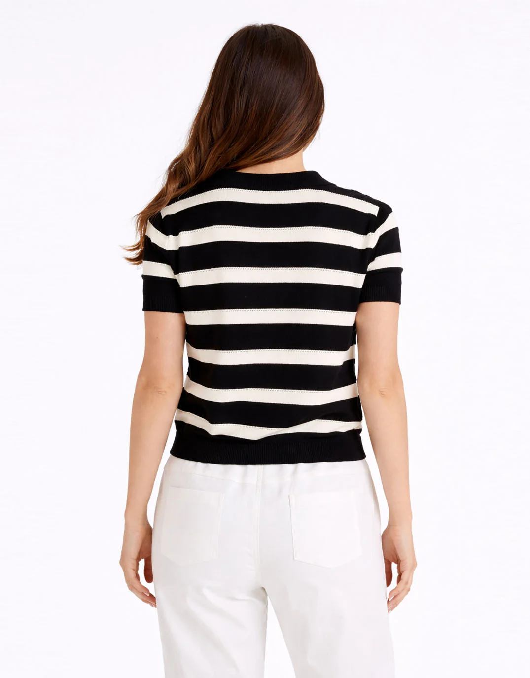 Salford Knit Polo - Cream/Black - Image 4