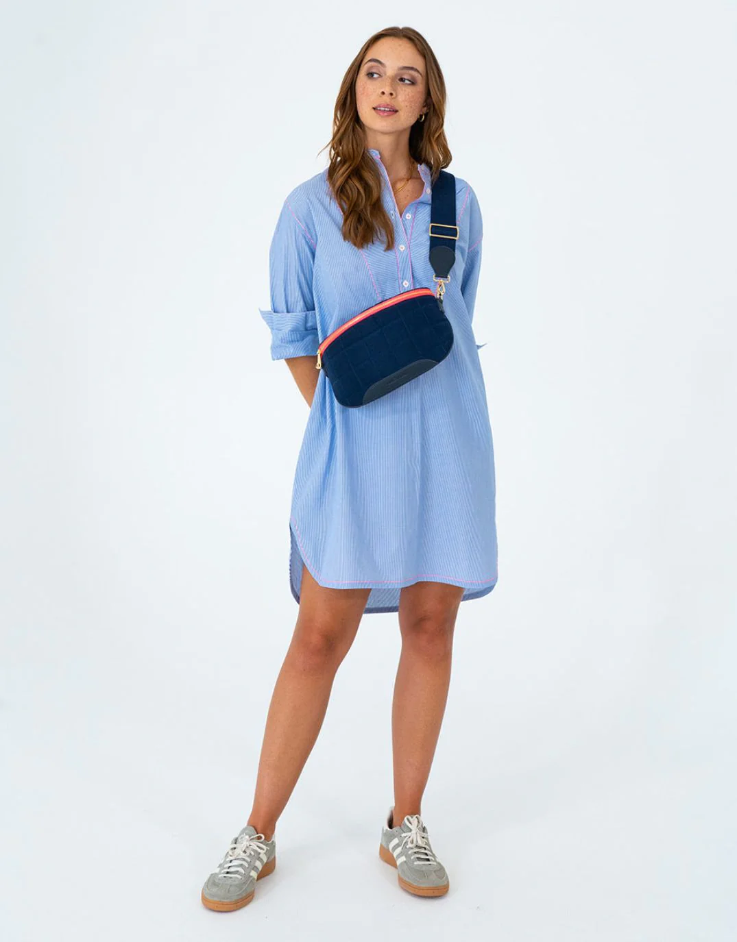 Saxon Sling Bag - French Navy - Image 10