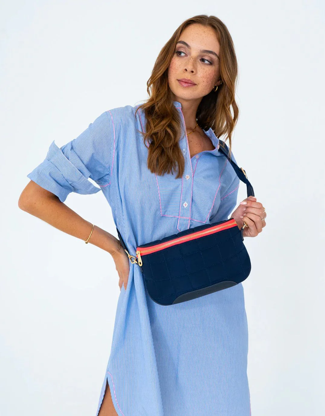 Saxon Sling Bag - French Navy - Image 9