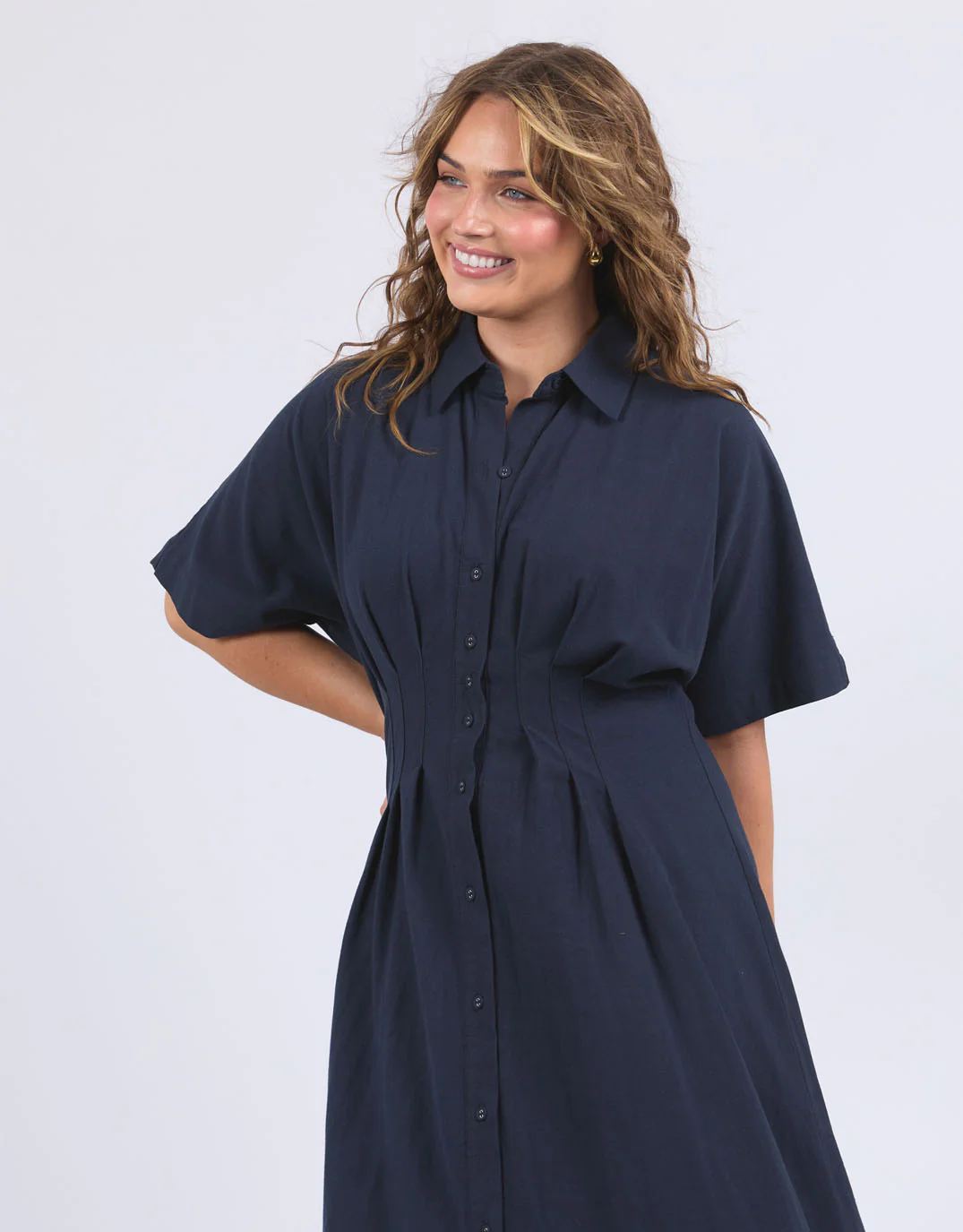 Scarlet Midi Dress - Navy Stripe - Image 6