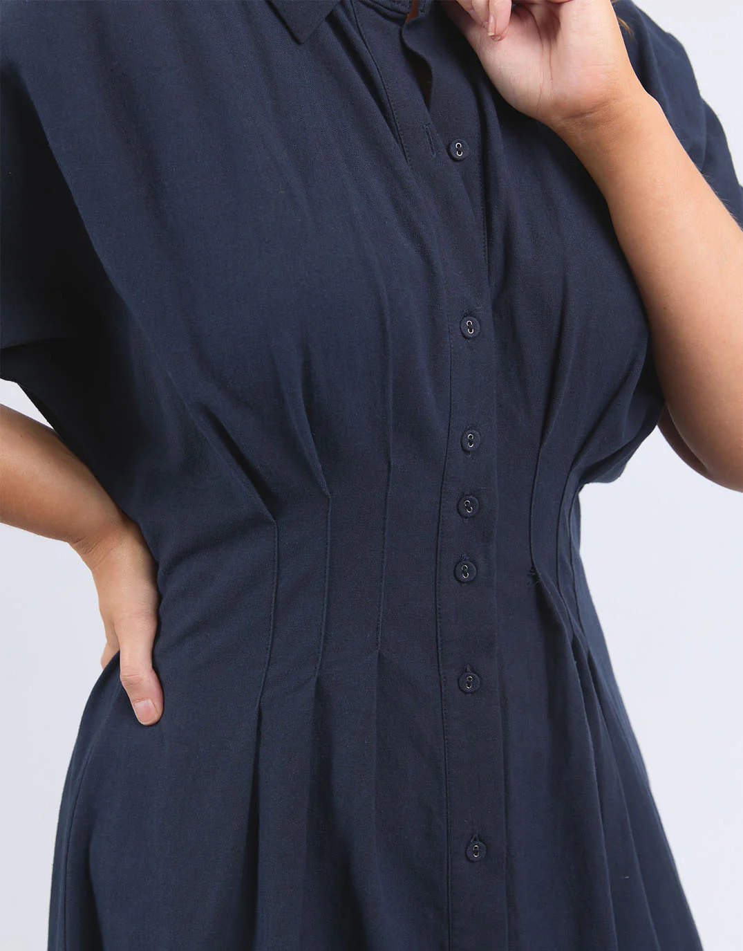 Scarlet Midi Dress - Navy Stripe - Image 7