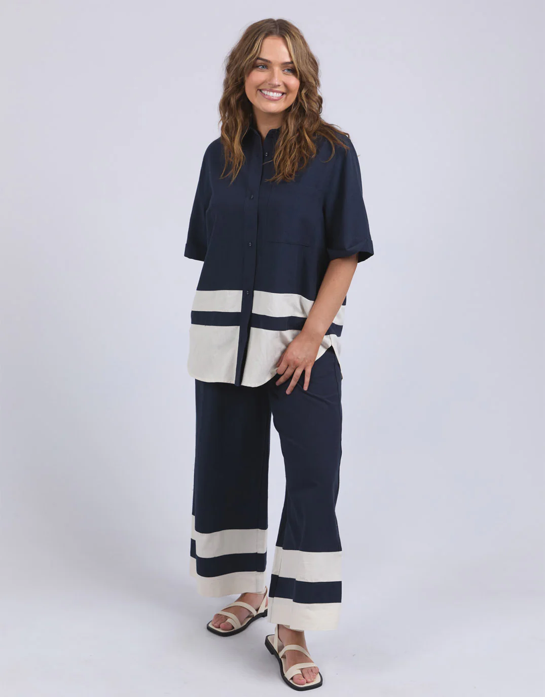 Scarlet Pant - Navy Stripe - Image 3