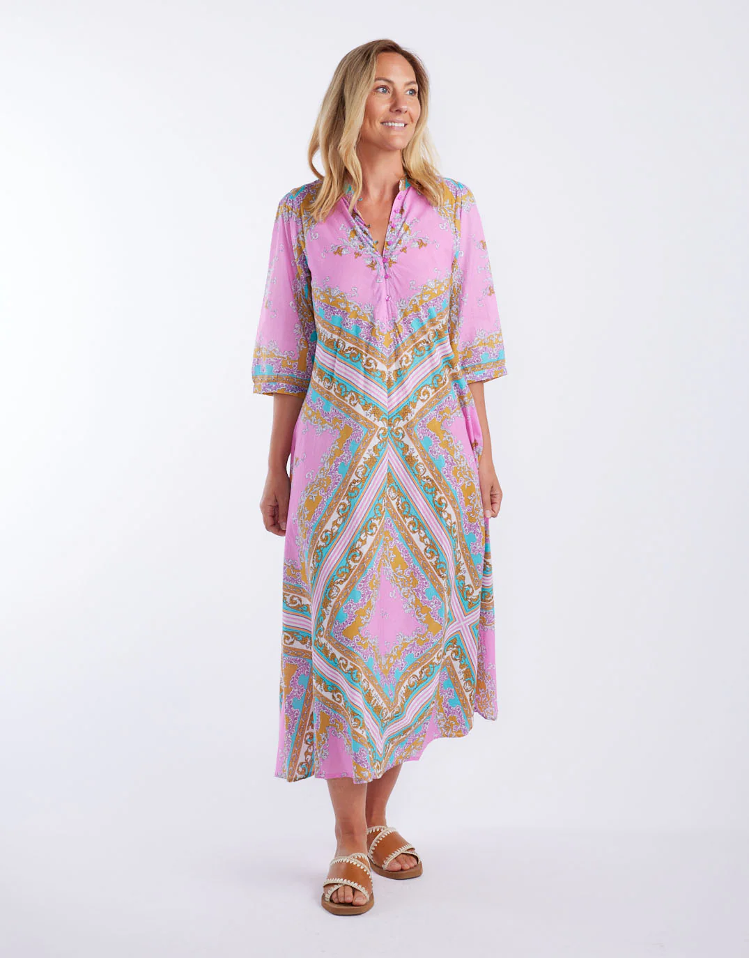 Scarlett Maxi Dress - Aria Pink Blue - Image 4