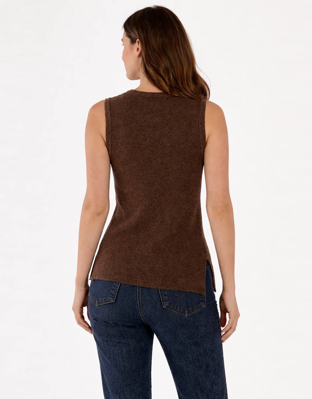 Shona Knit Vest - Espresso Brown - Image 3