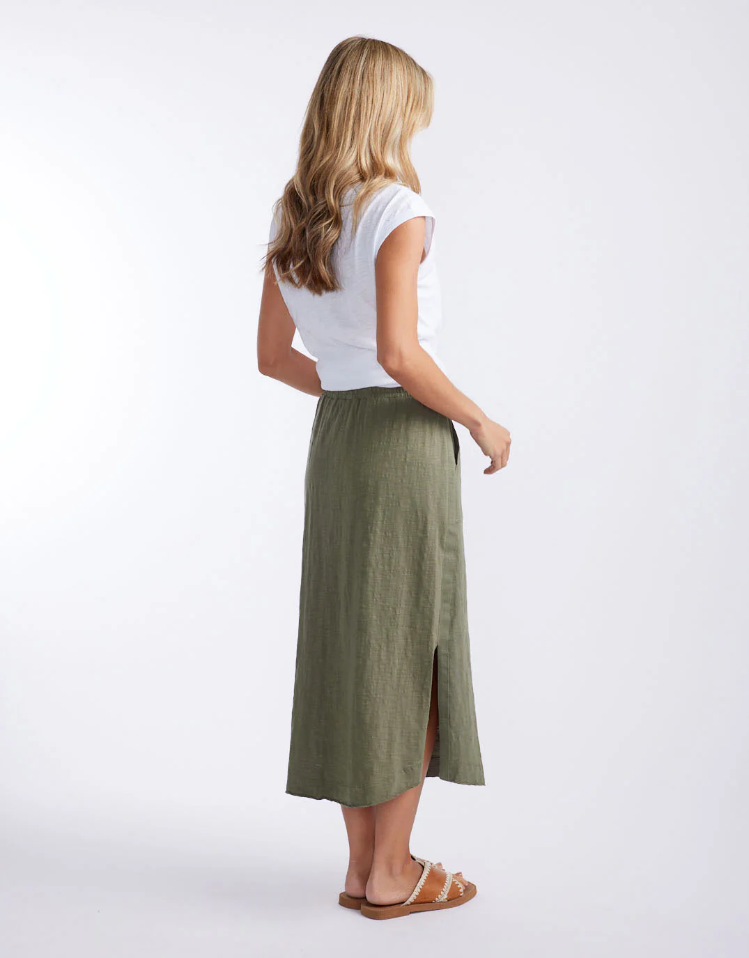 Signature Midi Skirt - Khaki - Image 5