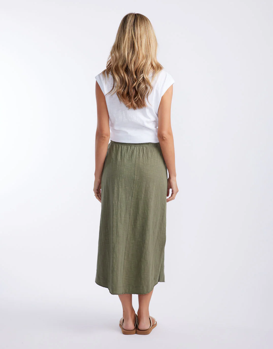 Signature Midi Skirt - Khaki - Image 7