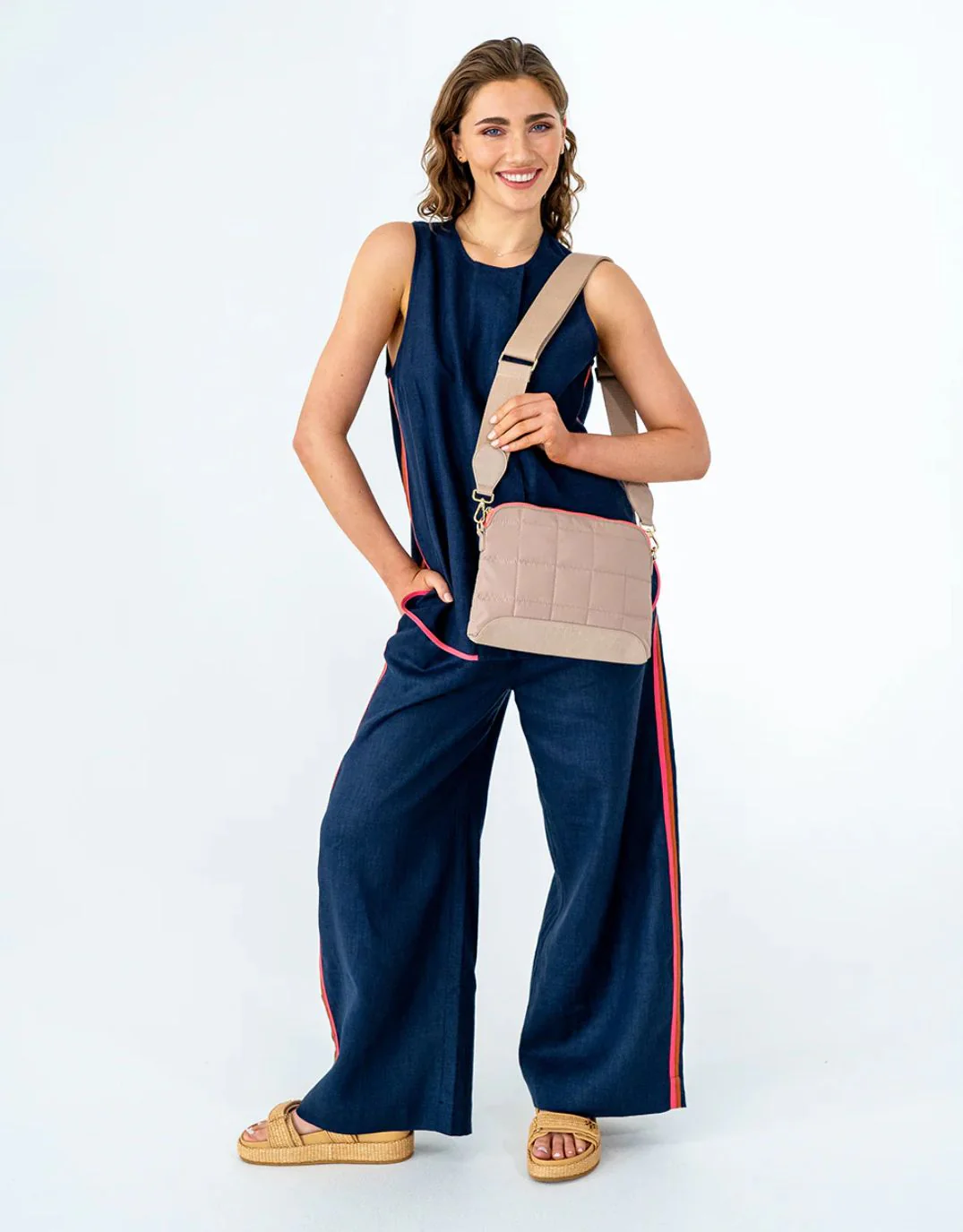 Soho Crossbody Bag - Taupe - Image 2
